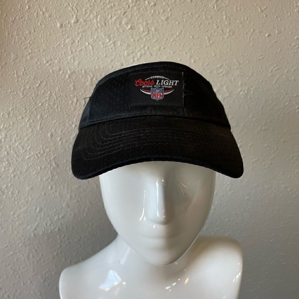 NFL Coors Light Black Visor EUC